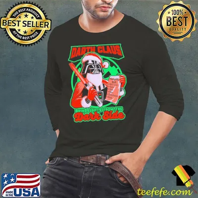 Darth Vader Hat Santa Darth Claus Brings Gifts From The Dark Side Christmas Shirt