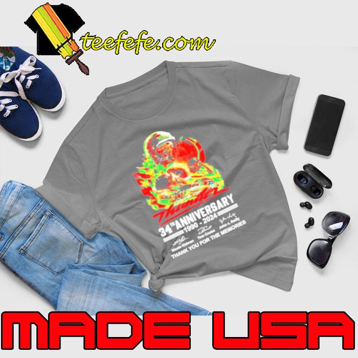Days Of Thunder 34th Anniversary 1990 – 2024 Thank You For The Memories Shirt