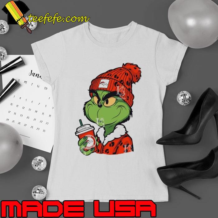 Denver Broncos the Grinch drink coffee shirt
