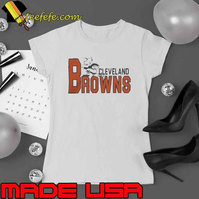Design Block Cleveland Browns Stiffarm Shirt Ladies tee Design Block Cleveland Browns Stiffarm Shirt Ladies tee