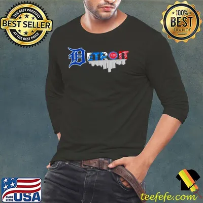 Detroit City Sports Detroit Tigers, Detroit Lions, Detroit Pistons and Detroit Red Wings Logo Shirt