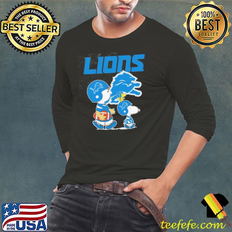 Detroit Lions Peanuts Snoopy Charlie Brown And Woodstock s Long Sleeve Tee Detroit Lions Peanuts Snoopy Charlie Brown And Woodstock s Long Sleeve Tee