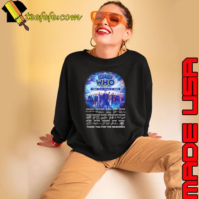 Doctor Who 60 Years 1963 2023 Thank You For The Memories Doctor Who Signatures Shirt