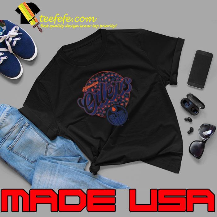 Edmonton Oilers NHL Personalized Leopard Print Logo Shirt