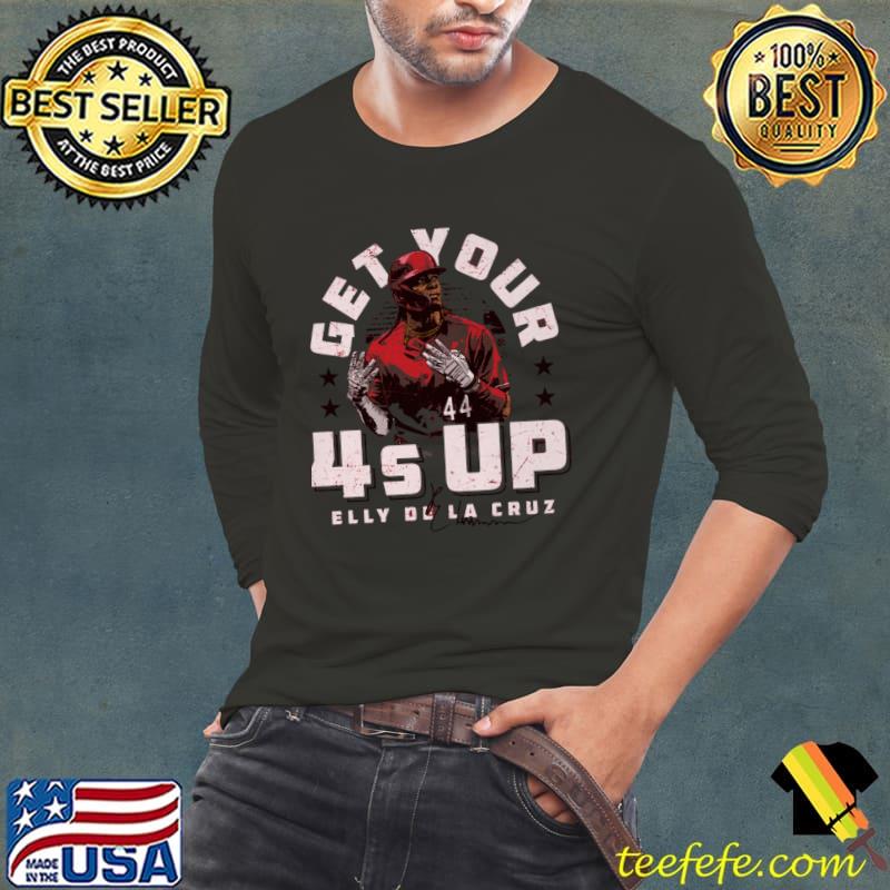 Elly De La Cruz Cincinnati 4's Up Signature Stars T-Shirt