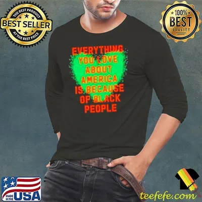 Everything you love about America is because of black people shirt