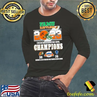 FAMU Rattlers 2023 Cricket Celebration Bowl Champions Finals Score shirt