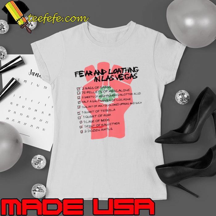 Fear And Loathing In Las Vegas Checklist s Ladies tee Fear And Loathing In Las Vegas Checklist s Ladies tee