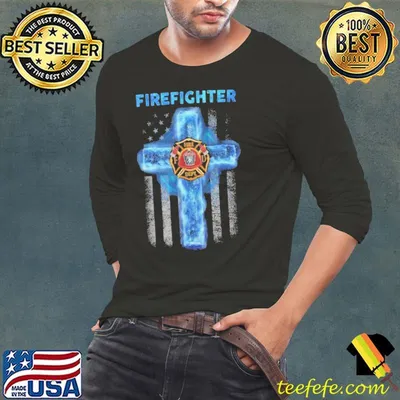 Firefighter symbol american flag shirt