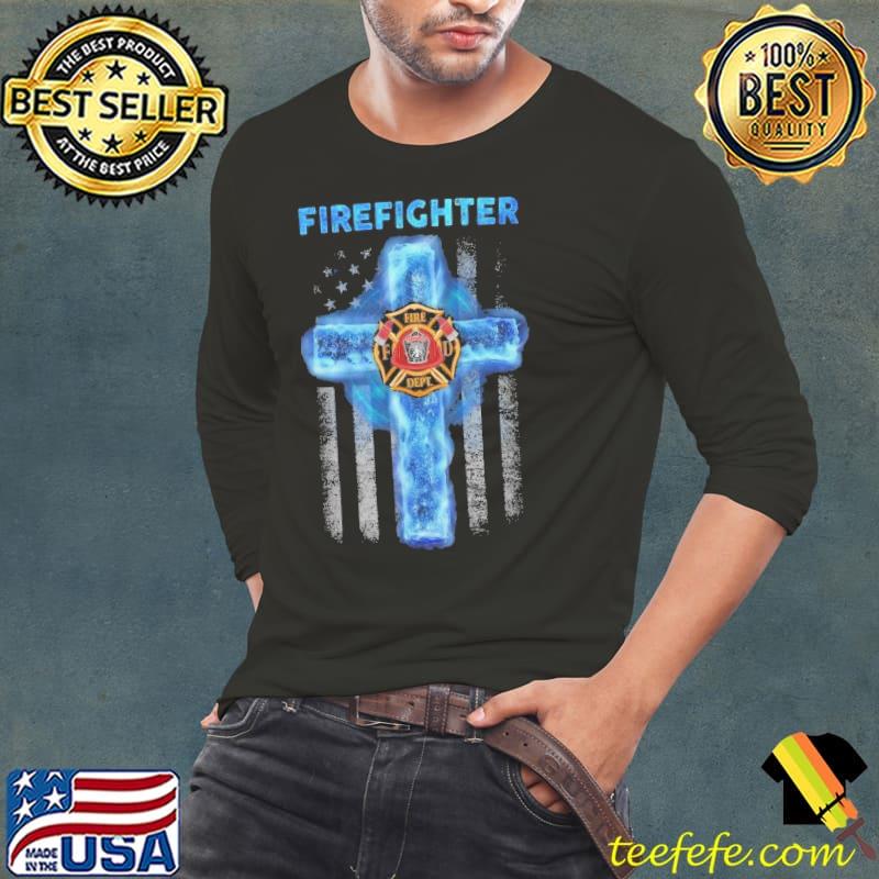Firefighter symbol american flag shirt