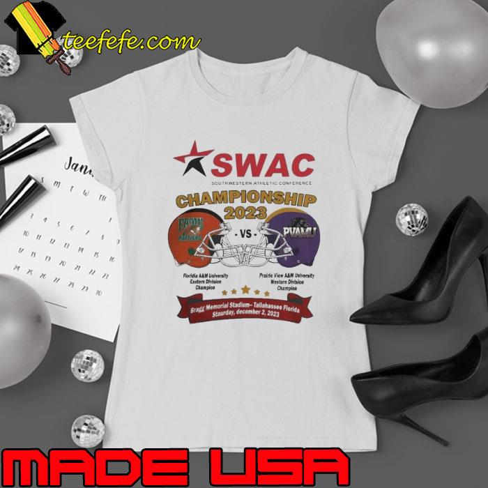 Florida A&M Vs Prairie View A&M 2023 SWAC Football Championship Helmet s Ladies tee Florida A&M Vs Prairie View A&M 2023 SWAC Football Championship Helmet s Ladies tee