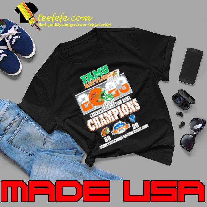 Florida A&M Win 30 26 Howard Bison 2023 Cricket Celebration Bowl Champions Final Score Shirt