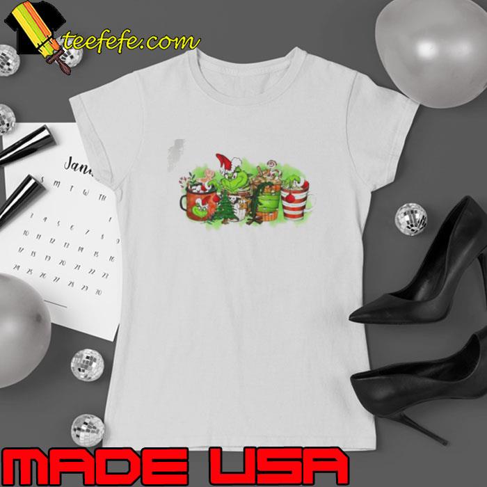 Grinch Face Coffee Drink Shirt, Christmas Grinch Shirt