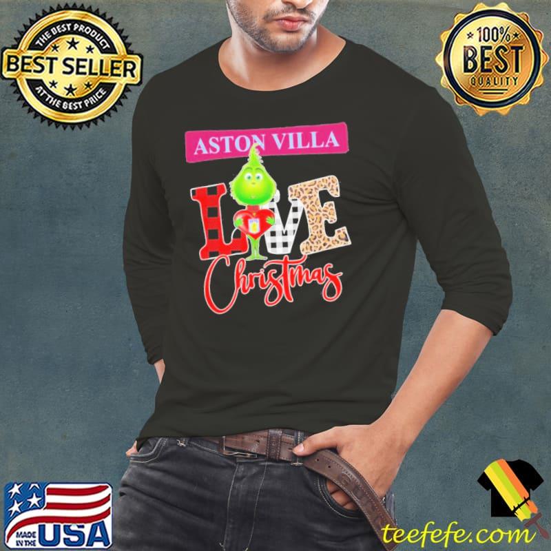 Grinch Hug Heart Aston Villa Love Christmas 2023 Shirt Grinch Hug Heart Aston Villa Love Christmas 2023 Shirt
