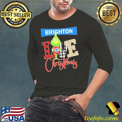 Grinch Hug Heart Brighton Love Christmas Shirt