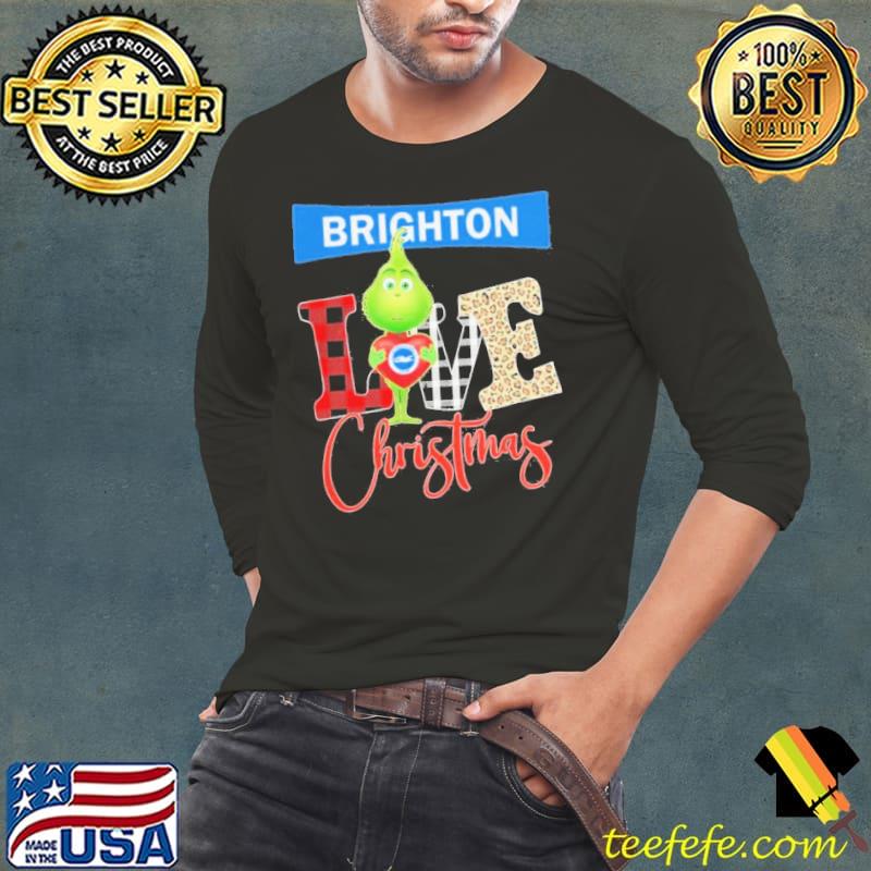 Grinch Hug Heart Brighton Love Christmas Shirt