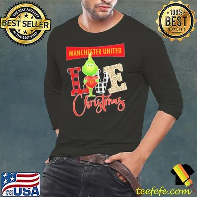 Grinch Hug Heart Manchester Grinch Love Christmas Shirt