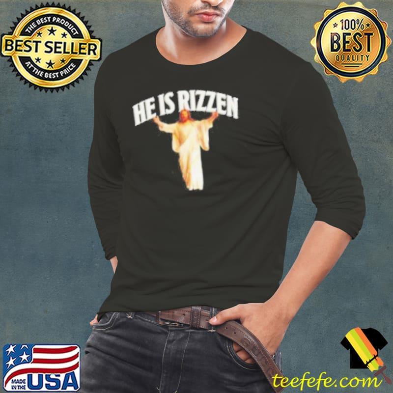 He Is Rizzen Christian Funny Religious Faith Cross Jesus s Long Sleeve Tee He Is Rizzen Christian Funny Religious Faith Cross Jesus s Long Sleeve Tee