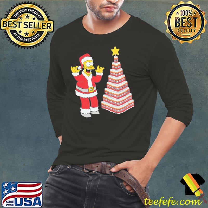 Homer Simpson Tis The Season Duff Beer Christmas Tree Shirt