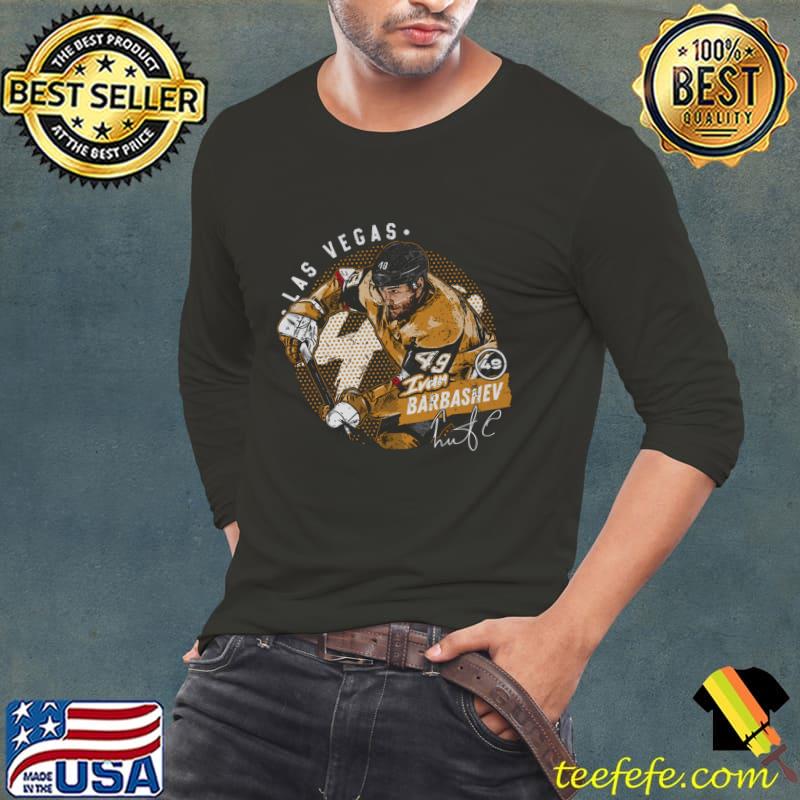 Ivan Barbashev Russian professional ice hockey forward for the Vegas Golden Knights Signature Dots T-Shirt Long Sleeve Tee Ivan Barbashev Russian professional ice hockey forward for the Vegas Golden Knights Signature Dots T-Shirt Long Sleeve Tee