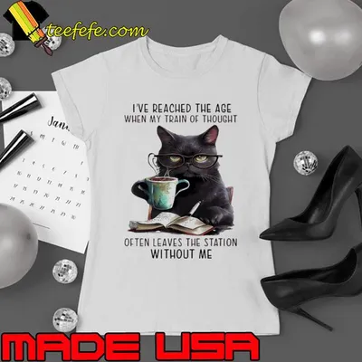 I've Reached The Age When My Train Of Thought Often Without Me Cat shirt