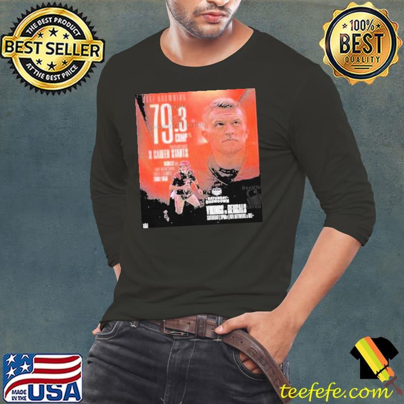 Jake Browning Continue Historic Start At Saturday Showdown Matchup Minnesota Vikings vs Cincinnati Bengals Shirt Long Sleeve Tee Jake Browning Continue Historic Start At Saturday Showdown Matchup Minnesota Vikings vs Cincinnati Bengals Shirt Long Sleeve Tee