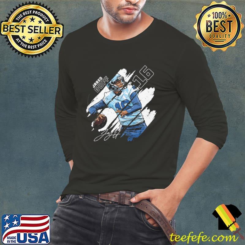 Jared Goff Detroit Stripes T-Shirt Long Sleeve Tee Jared Goff Detroit Stripes T-Shirt Long Sleeve Tee