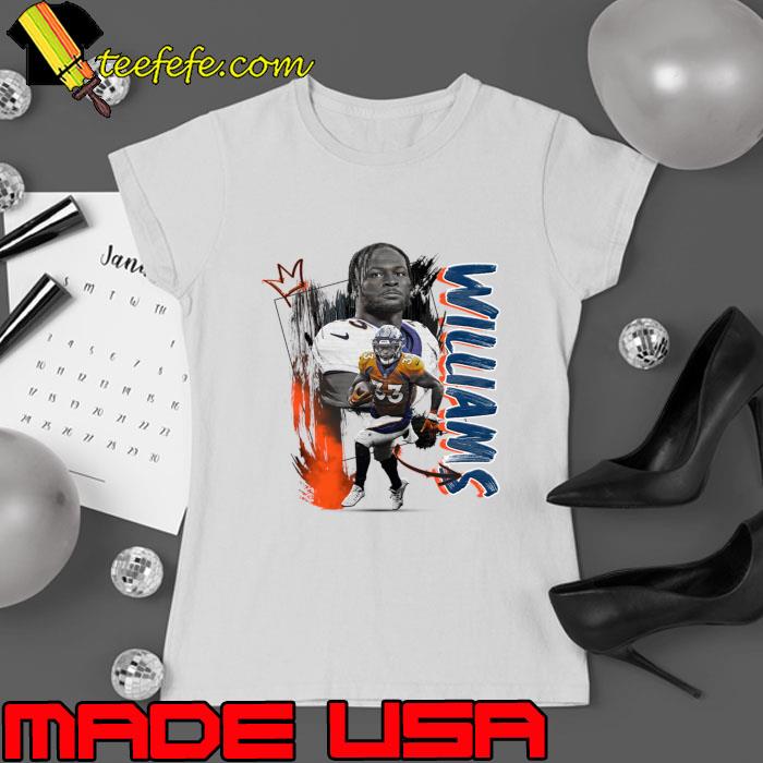 Javonte Williams American football running back for the Denver Broncos T-Shirt Ladies tee Javonte Williams American football running back for the Denver Broncos T-Shirt Ladies tee