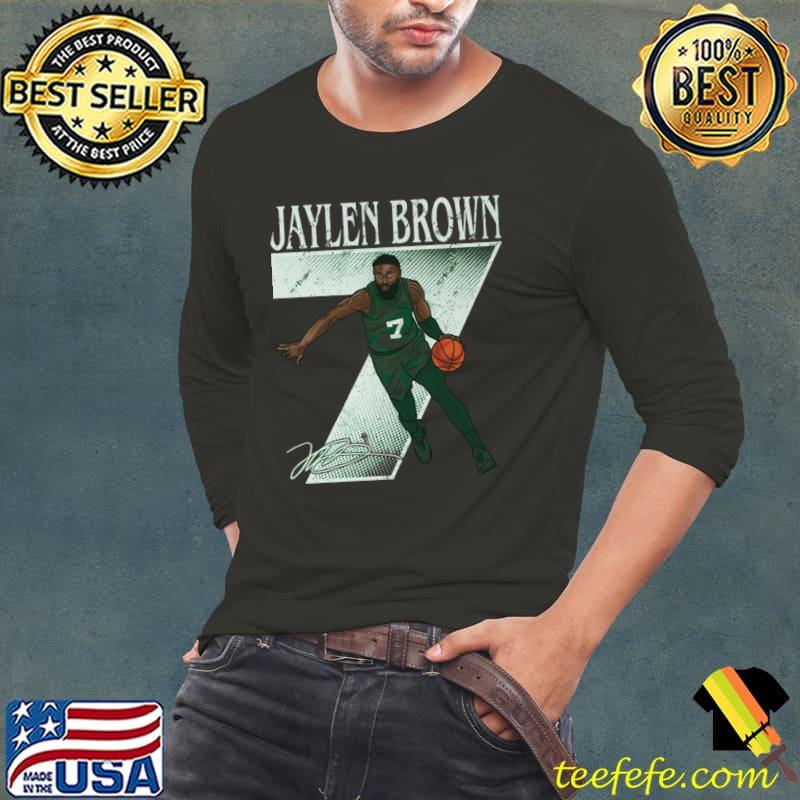 Jaylen Brown Signature American professional basketball player for the Boston Celtics Number T-Shirt Long Sleeve Tee Jaylen Brown Signature American professional basketball player for the Boston Celtics Number T-Shirt Long Sleeve Tee