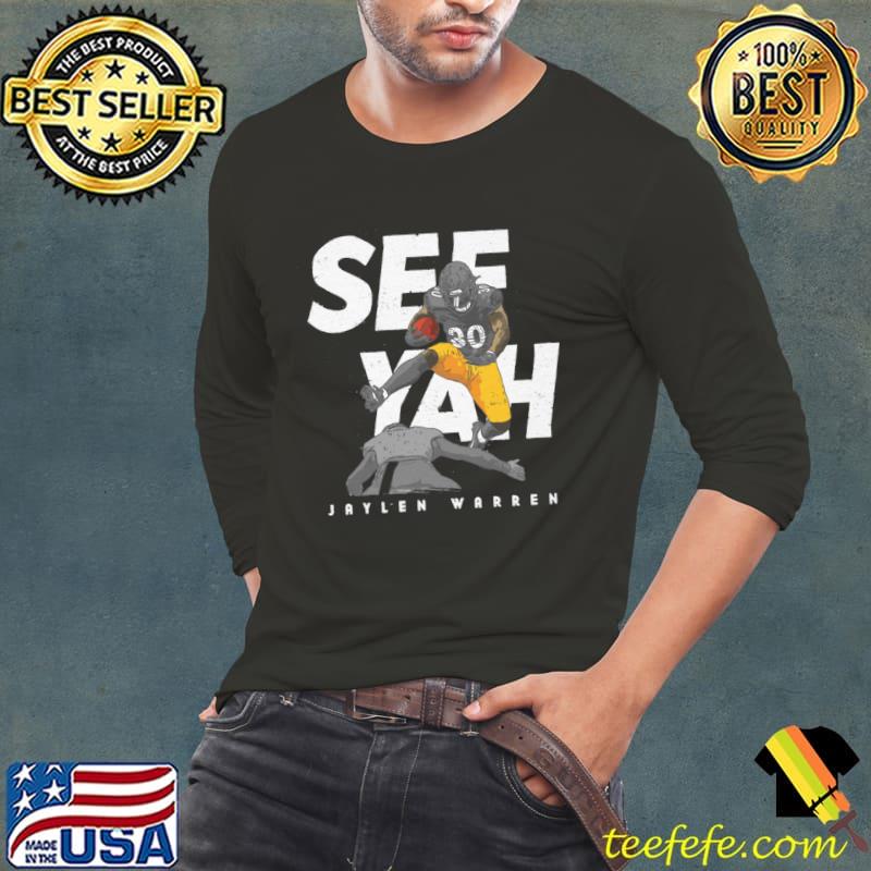 Jaylen Warren Pittsburgh Hurdle American football running back for the Pittsburgh Steelers T-Shirt Long Sleeve Tee Jaylen Warren Pittsburgh Hurdle American football running back for the Pittsburgh Steelers T-Shirt Long Sleeve Tee