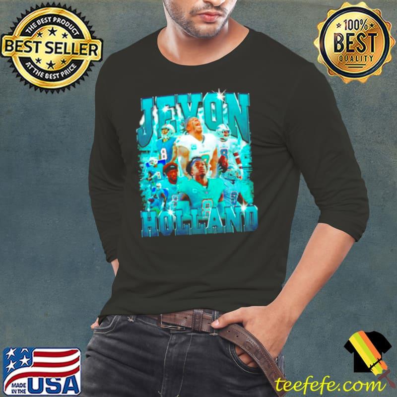 Jevon Holland Miami Dolphins football s Long Sleeve Tee Jevon Holland Miami Dolphins football s Long Sleeve Tee