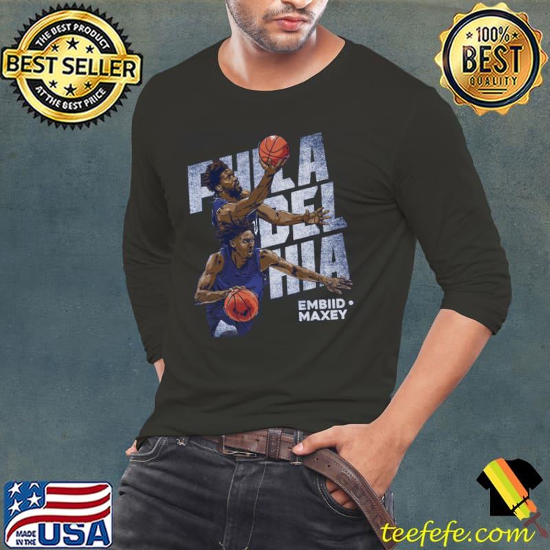 Joel & Tyrese Maxey Philadelphia Duo Basketball T-Shirt Long Sleeve Tee Joel & Tyrese Maxey Philadelphia Duo Basketball T-Shirt Long Sleeve Tee