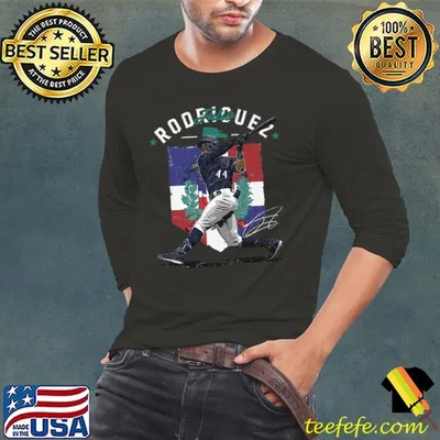 Julio Rodriguez professional baseball center fielder for the Seattle Mariners Country Flag signature T-Shirt