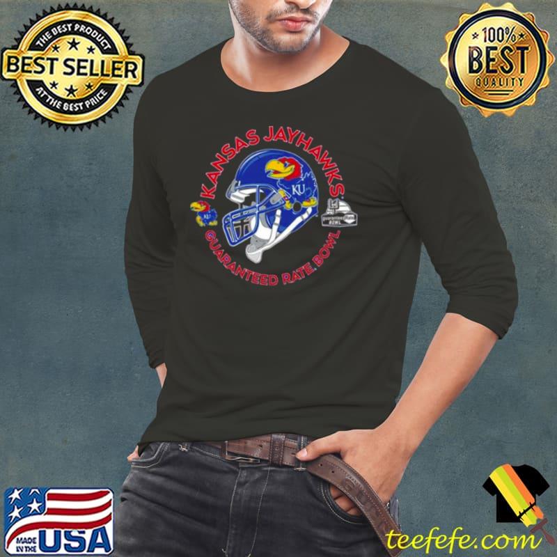 Kansas Jayhawks Helmet 2023 Guaranteed Rate Bowl Shirt Long Sleeve Tee Kansas Jayhawks Helmet 2023 Guaranteed Rate Bowl Shirt Long Sleeve Tee