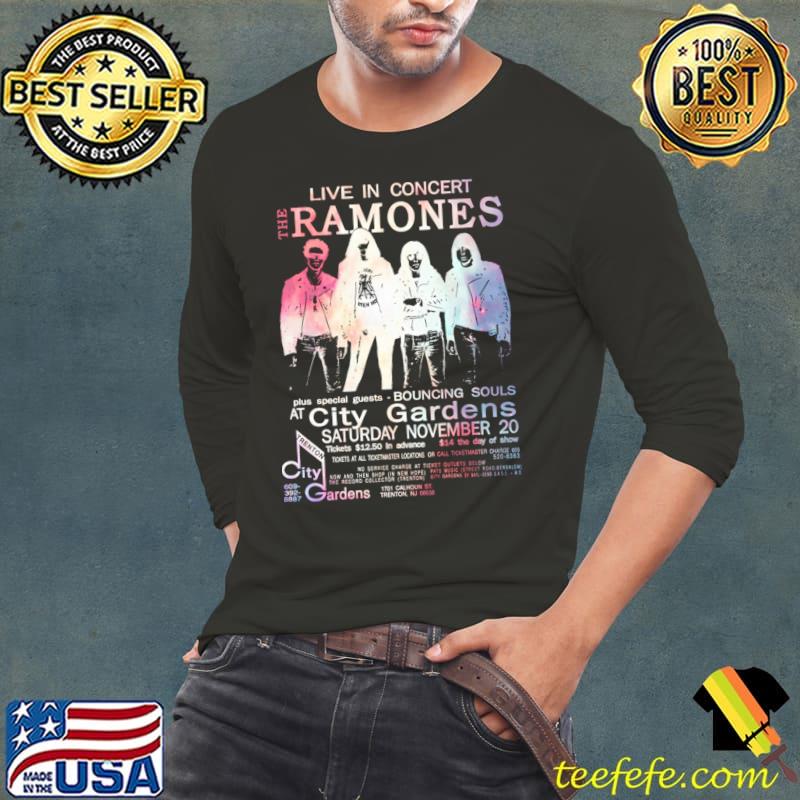 Live In Concert The Ramones at City Garden Band Music T-Shirt Long Sleeve Tee Live In Concert The Ramones at City Garden Band Music T-Shirt Long Sleeve Tee