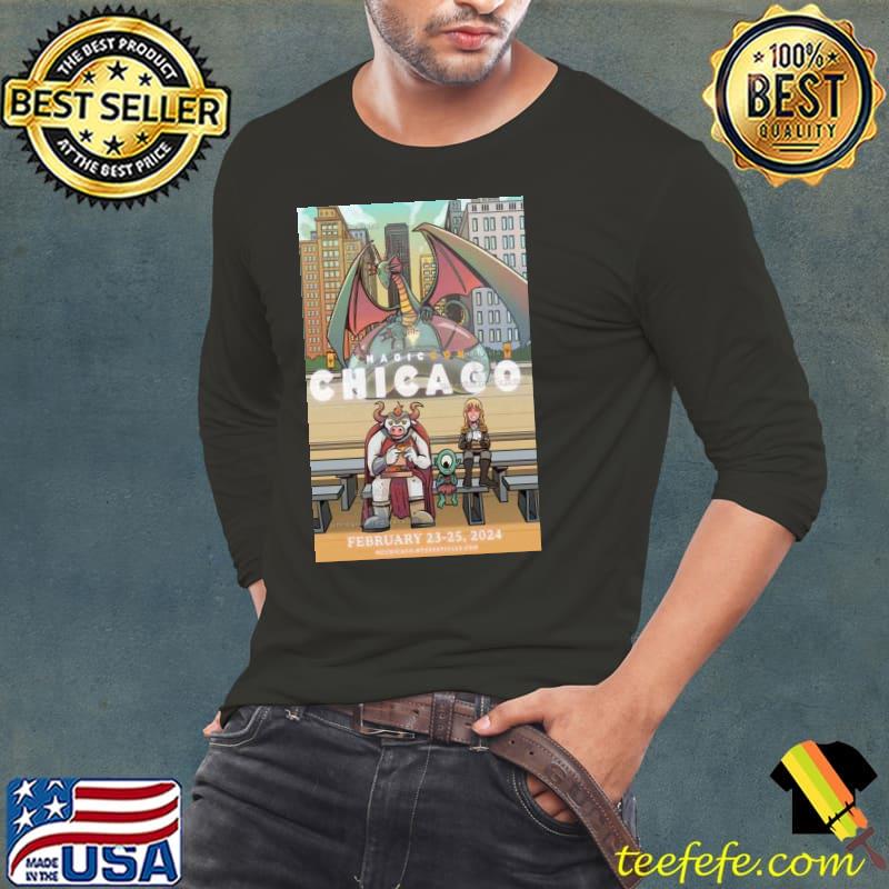 Magiccon feb 23-25 24 chicago show poster s Long Sleeve Tee Magiccon feb 23-25 24 chicago show poster s Long Sleeve Tee