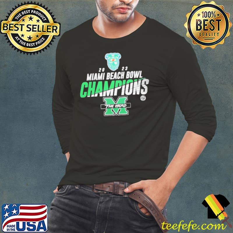 Marshall University 2023 Miami Beach Bowl Champions Shirt Long Sleeve Tee Marshall University 2023 Miami Beach Bowl Champions Shirt Long Sleeve Tee