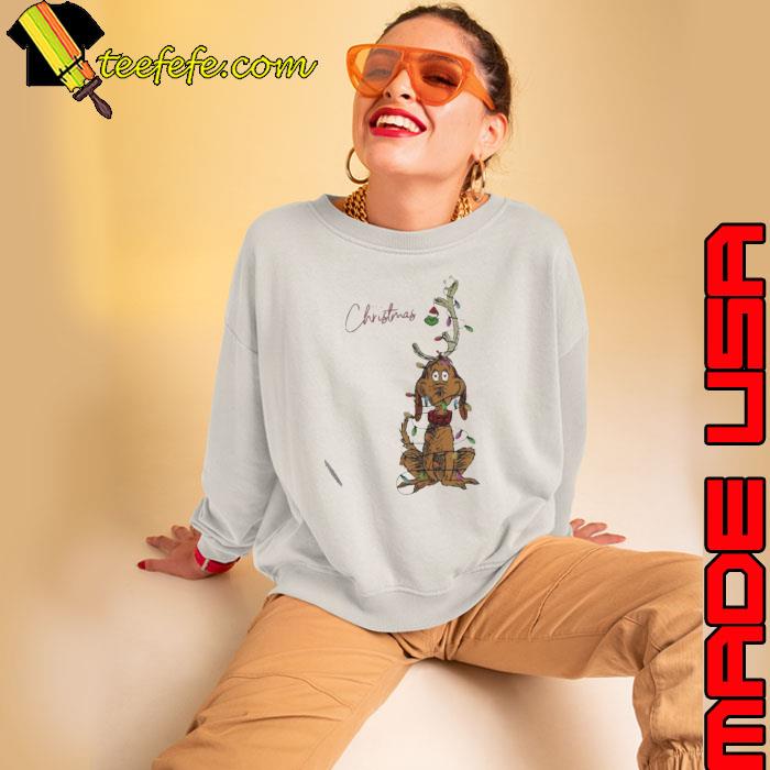 Max dog grinch Christmas lights s Sweatshirt Max dog grinch Christmas lights s Sweatshirt