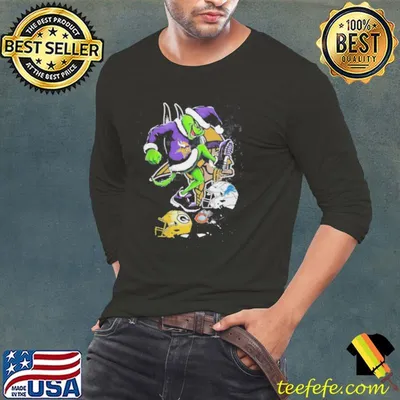 Merch The Grinch Minnesota Vikings Stomp On Nfl Teams Christmas Tee Shirt