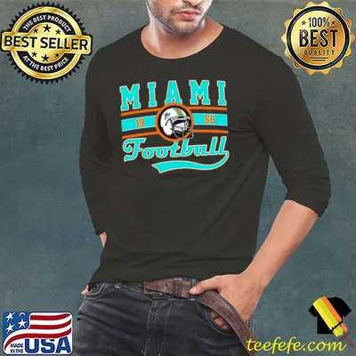 Miami Dolphins football est 1966 helmet shirt