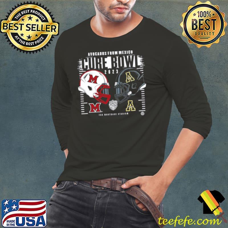 Miami RedHawks Vs Appalachian State Mountaineers 2023 Cure Bowl Head To Head Shirt Long Sleeve Tee Miami RedHawks Vs Appalachian State Mountaineers 2023 Cure Bowl Head To Head Shirt Long Sleeve Tee