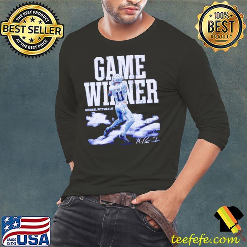 Michael Pittman Jr Indianapolis Colts game winner signature s Long Sleeve Tee Michael Pittman Jr Indianapolis Colts game winner signature s Long Sleeve Tee