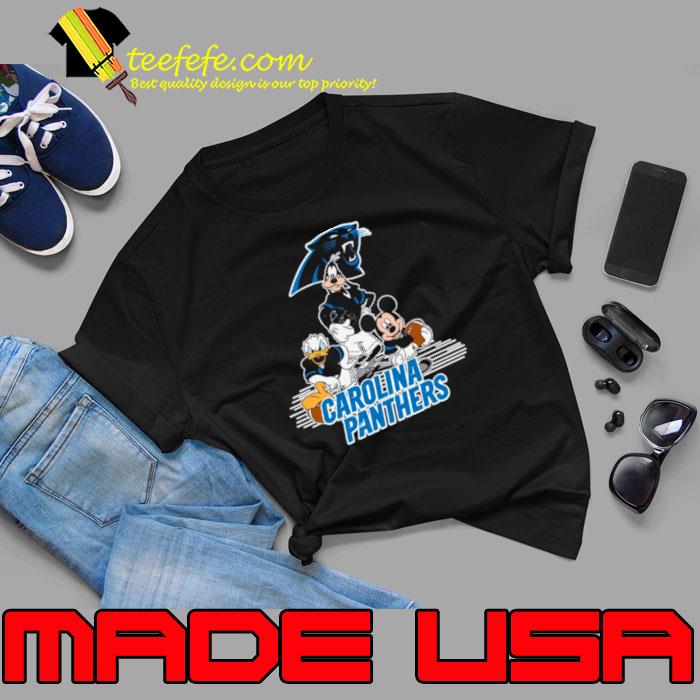 Mickey Mouse Donald Duck Goofy Playing Carolina Panthers American Football Shirt Unisex Mickey Mouse Donald Duck Goofy Playing Carolina Panthers American Football Shirt Unisex
