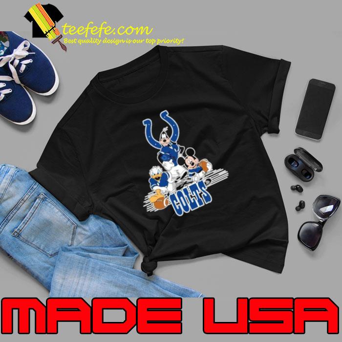 Mickey Mouse Donald Duck Goofy Playing Indianapolis Colts American Football Shirt Unisex Mickey Mouse Donald Duck Goofy Playing Indianapolis Colts American Football Shirt Unisex