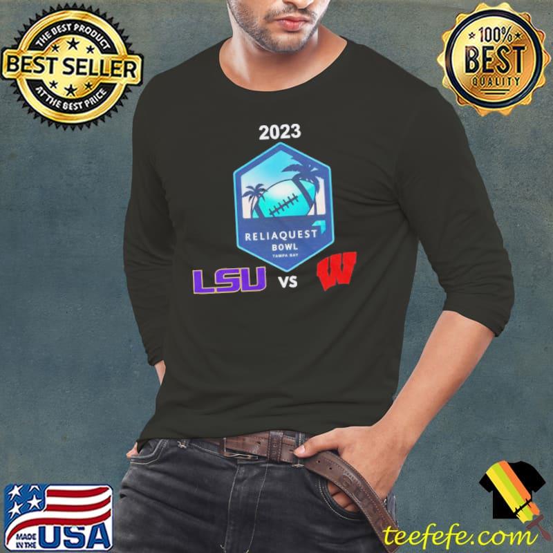 Monday January 1st 2024 ReliaQuest Bowl LSU vs Wisconsin Raymond James Stadium Tampa FL CFB Bowl Game Shirt Long Sleeve Tee Monday January 1st 2024 ReliaQuest Bowl LSU vs Wisconsin Raymond James Stadium Tampa FL CFB Bowl Game Shirt Long Sleeve Tee