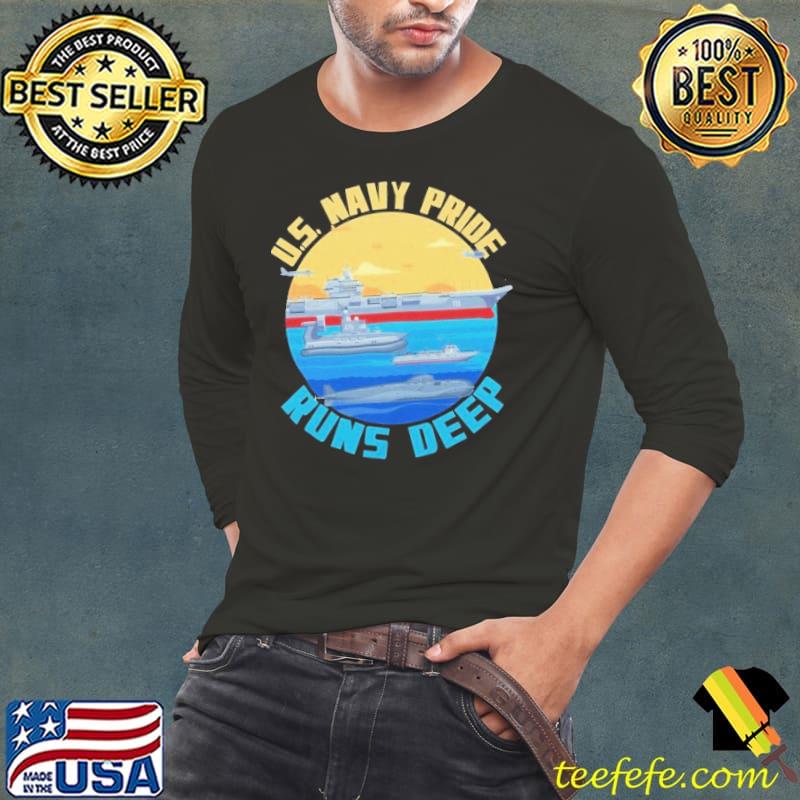 Navy Pride Runs Deep s Long Sleeve Tee Navy Pride Runs Deep s Long Sleeve Tee