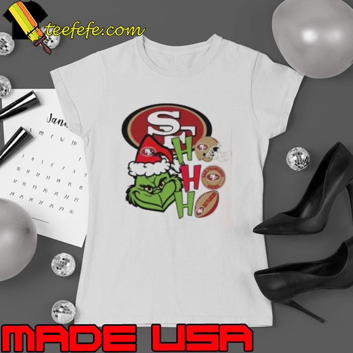 NFL San Francisco 49ers football Grinch ho ho ho helmet logo shirt