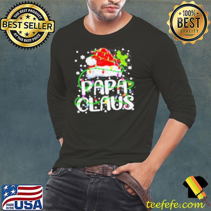 Nice Papa Claus Christmas Lights s Long Sleeve Tee Nice Papa Claus Christmas Lights s Long Sleeve Tee