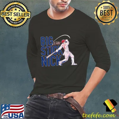 Nick Castellanos Big Stick Signature American professional baseball right fielder T-Shirt