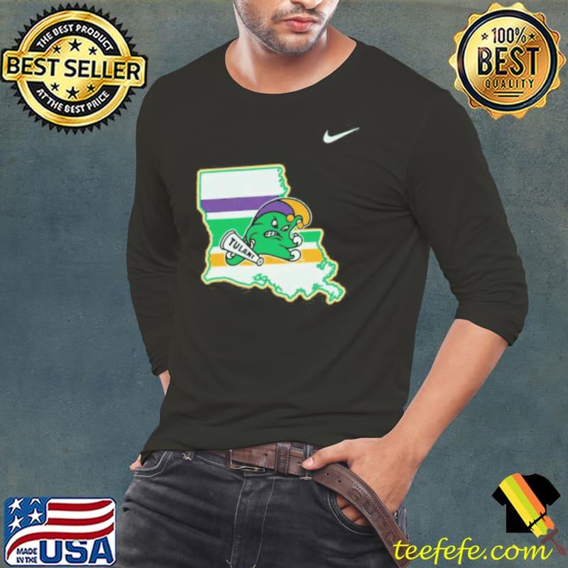 Nike Tulane Green Wave Green Mardi Gras Shirt